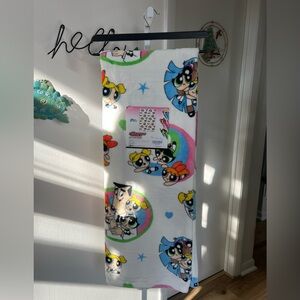 NEW PowerPuff Blanket 50”x70” Blossom Bubbles Buttercup Professor Utonium Bliss